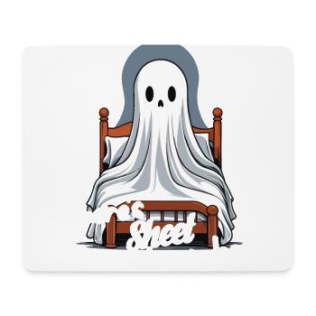 Halloween Sheet In Bed Funny Saying - Mouse Pad (horizontal) - white - Front