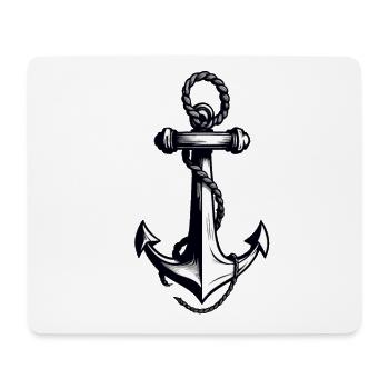 Esthétique Ancre Design Hobby Pêcheur Marin - Tapis de souris (format paysage) - blanc - Devant