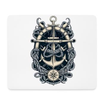 Ästhetisches Anker Design - Mousepad (Querformat) - Weiß - Vorne