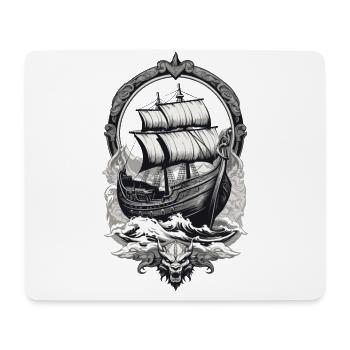 Voyage viking aventureux en haute mer - Tapis de souris (format paysage) - blanc - Devant