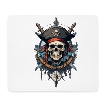 Piratenflaggen Skull Jolly Roger Pirat Kostüm - Mousepad (Querformat) - Weiß - Vorne