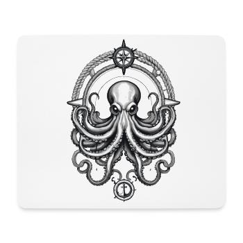 Krake Seeungeheuer Hobby Fischer Seefahrer - Mousepad (Querformat) - Weiß - Vorne