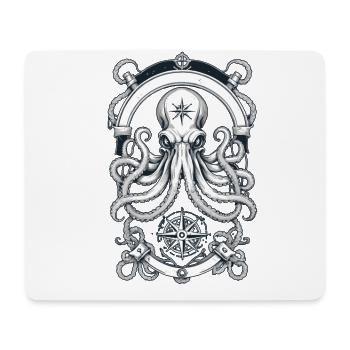 Krake Seeungeheuer Hobby Fischer Seefahrer - Mousepad (Querformat) - Weiß - Vorne