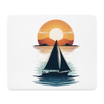 Sunset Sailing Adventure Sea - Mouse Pad (horizontal) - white - Front