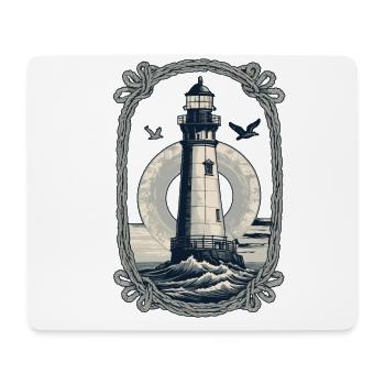 Phare Hobby Pêcheur Marin Style Vintage - Tapis de souris (format paysage) - blanc - Devant