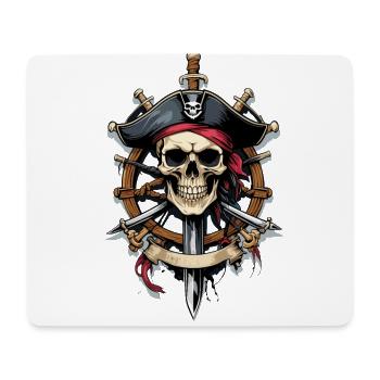 Piratenflaggen Skull Jolly Roger Pirat Kostüm - Mousepad (Querformat) - Weiß - Vorne
