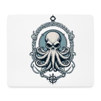 Krake Seeungeheuer Maritimer Vintage Stil - Mousepad (Querformat) - Weiß - Vorne