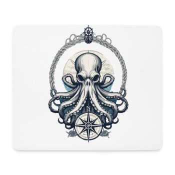Krake Seeungeheuer Hobby Fischer Seefahrer - Mousepad (Querformat) - Weiß - Vorne
