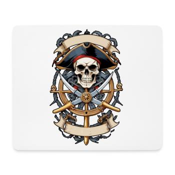 Piratenflaggen Skull Jolly Roger Pirat Kostüm - Mousepad (Querformat) - Weiß - Vorne