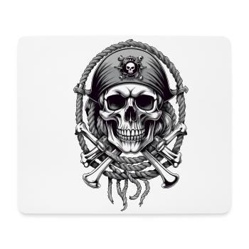 Piratenflaggen Skull Jolly Roger Pirat Kostüm - Mousepad (Querformat) - Weiß - Vorne