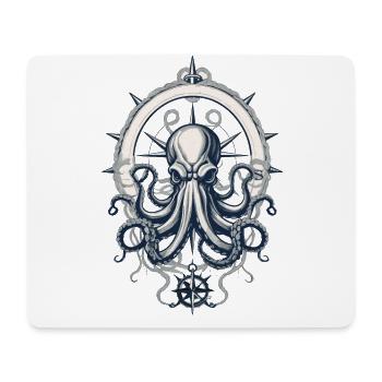 Krake Seeungeheuer Hobby Fischer Seefahrer - Mousepad (Querformat) - Weiß - Vorne