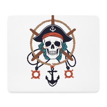 Lustiges Piraten Outfit Jolly Roger Design - Mousepad (Querformat) - Weiß - Vorne