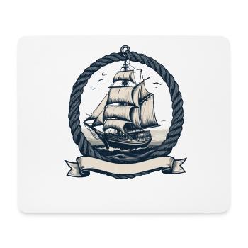 Sailing Ship Adventure Maritime Motif - Mouse Pad (horizontal) - white - Front