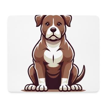 Muscular Dog Illustration Graphic Tee - Mouse Pad (horizontal) - white - Front
