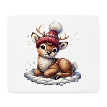 rCute Reindeer Christmas Snow Vintage Sti - Mouse Pad (horizontal) - white - Front