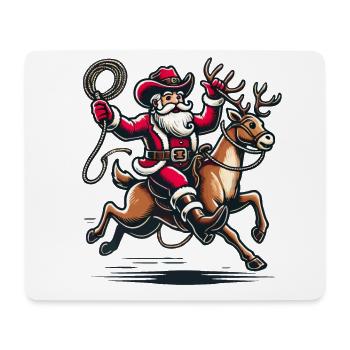 Cowboy Santa Claus Adventure - Mouse Pad (horizontal) - white - Front