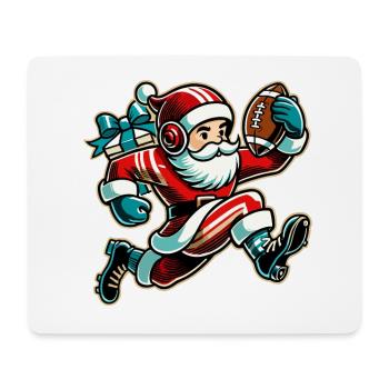 Santa Claus Playing Football - Mouse Pad (horizontal) - white - Front