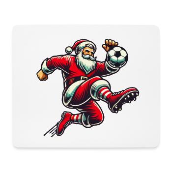 Christmas Soccer Santa Kicker - Mouse Pad (horizontal) - white - Front