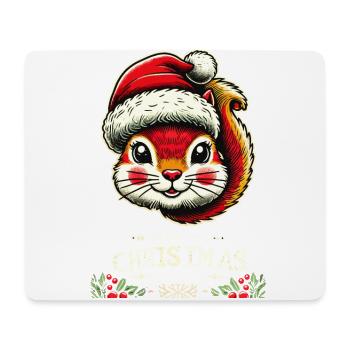 Joyeux Noël Casse-Noisette Écureuil - Tapis de souris (format paysage) - blanc - Devant