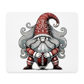 Christmas Football Gnome for Sports Lovers - Mouse Pad (horizontal) - white - Front