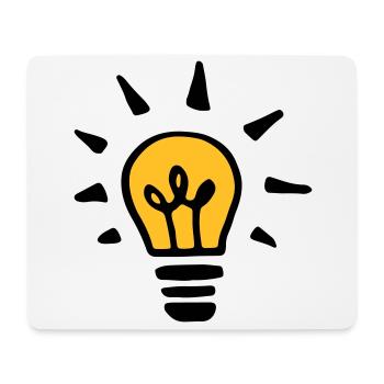 Orange Glühbirne / orange light bulb - Mousepad (Querformat) - Weiß - Vorne