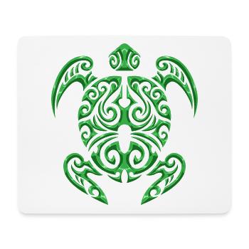 Grüne Maori Tribal Schildkröte Tiere - Mousepad (Querformat) - Weiß - Vorne