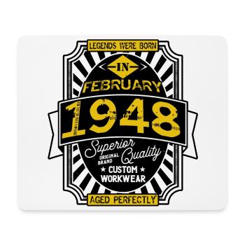 1948 FEBRUARY - Tapis de souris (format paysage) - blanc - Devant