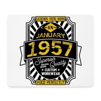 JANUAR 1957 - Mousepad (Querformat) - Weiß - Vorne