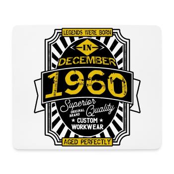 1960 DECEMBER - Tapis de souris (format paysage) - blanc - Devant