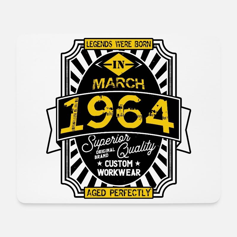 1964 MÄRZ - Mousepad (Querformat) - Weiß