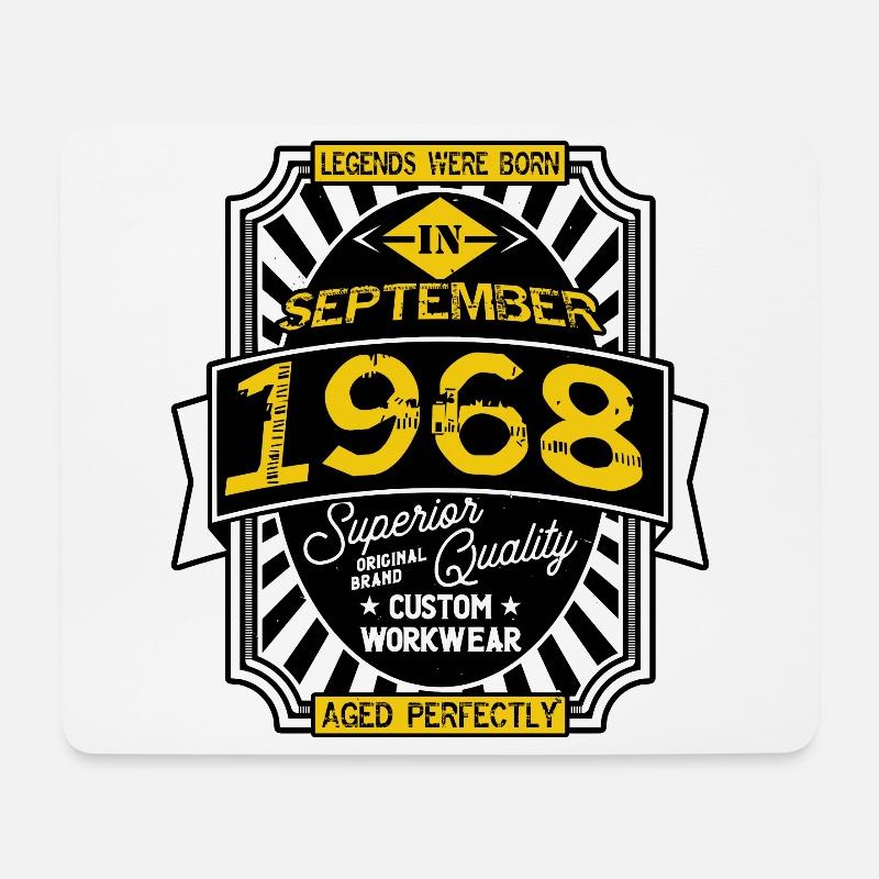 SEPTEMBER 1968 - Mousepad (Querformat) - Weiß