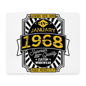 1968 JANUARY - Mouse Pad (horizontal) - white - Front