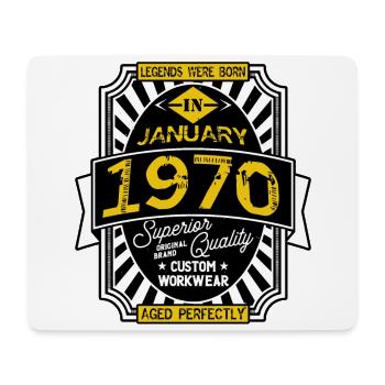 1970 JANUARY - Tapis de souris (format paysage) - blanc - Devant