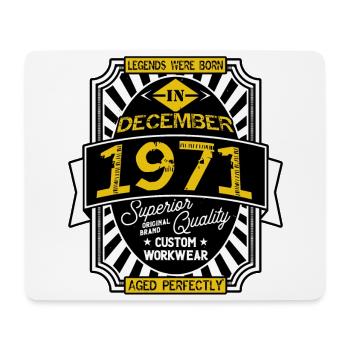 1971 DECEMBER - Tapis de souris (format paysage) - blanc - Devant
