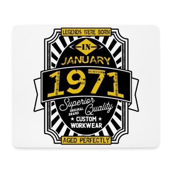 1971 JANUARY - Tapis de souris (format paysage) - blanc - Devant