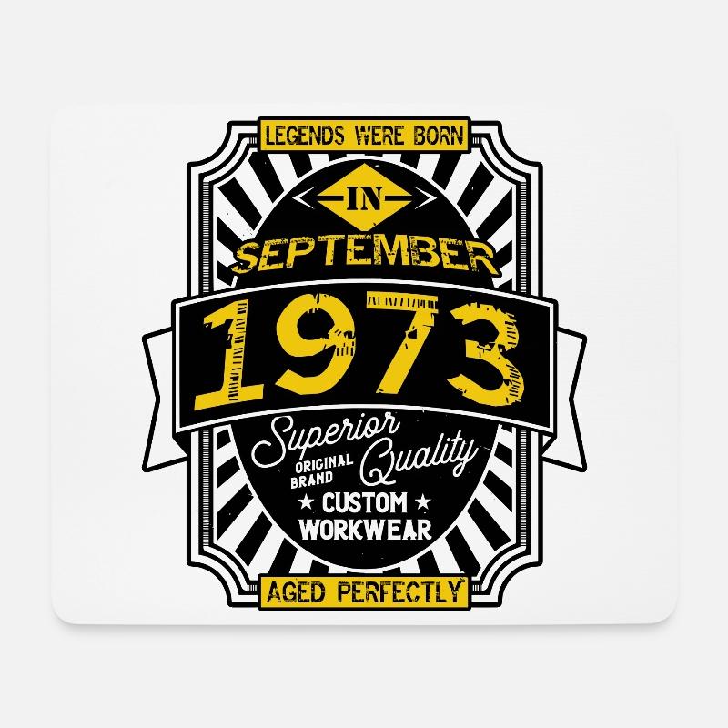 SEPTEMBER 1973 - Mousepad (Querformat) - Weiß
