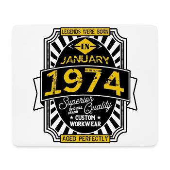 JANUAR 1974 - Mousepad (Querformat) - Weiß - Vorne