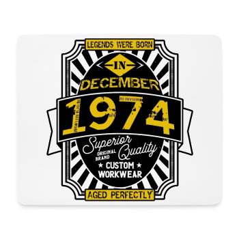 1974 DECEMBER - Tapis de souris (format paysage) - blanc - Devant
