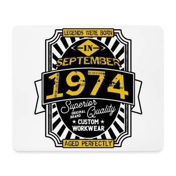 1974 SEPTEMBER - Tapis de souris (format paysage) - blanc - Devant