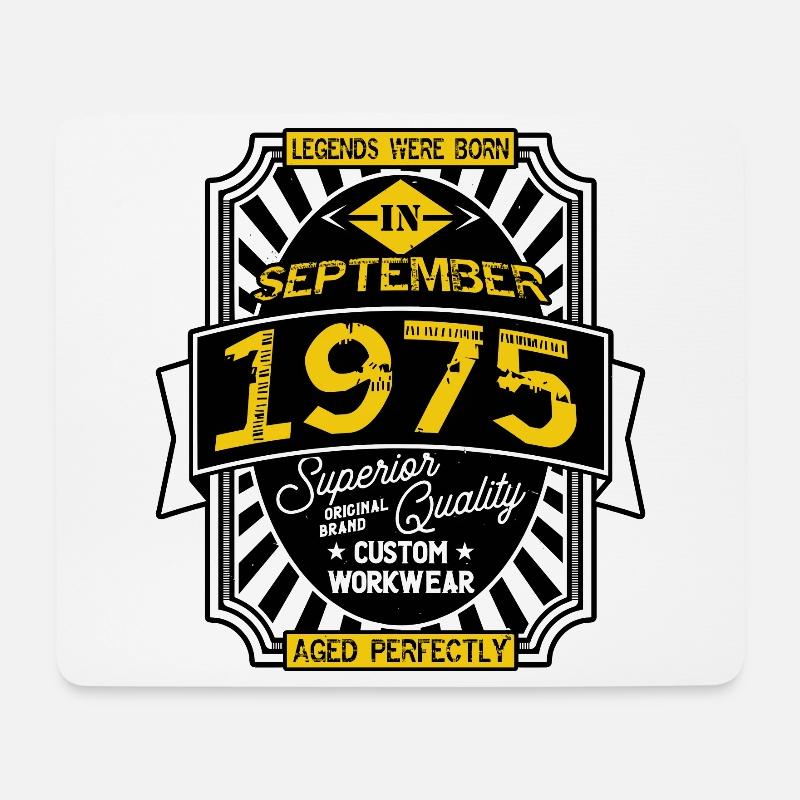 SEPTEMBER 1975 - Mousepad (Querformat) - Weiß