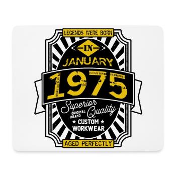 1975 JANUARY - Tapis de souris (format paysage) - blanc - Devant