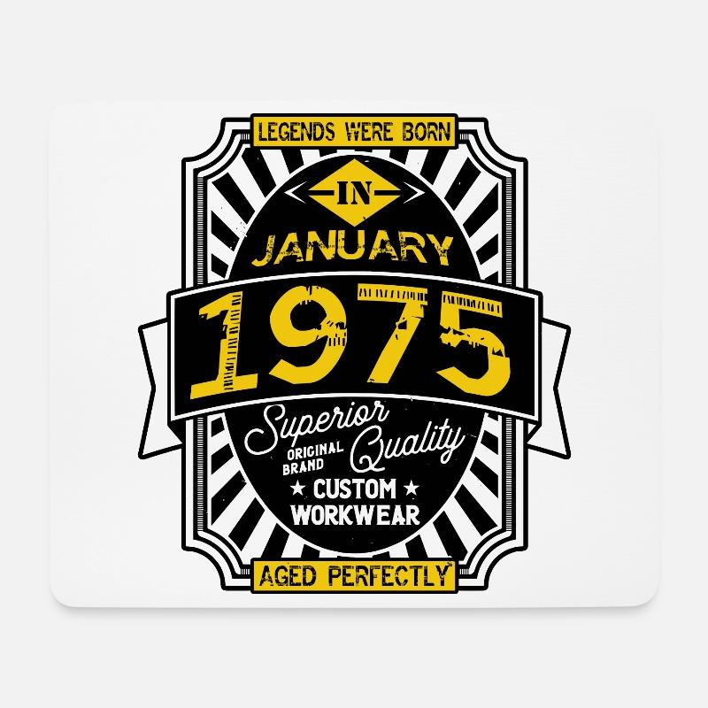 JANUAR 1975 - Mousepad (Querformat) - Weiß