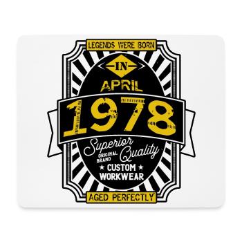 1978 APRIL - Mouse Pad (horizontal) - white - Front