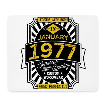 1977 JANUARY - Tapis de souris (format paysage) - blanc - Devant