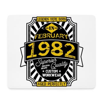 1982 FEBRUARY - Tapis de souris (format paysage) - blanc - Devant