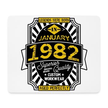 1982 JANUARY - Tapis de souris (format paysage) - blanc - Devant