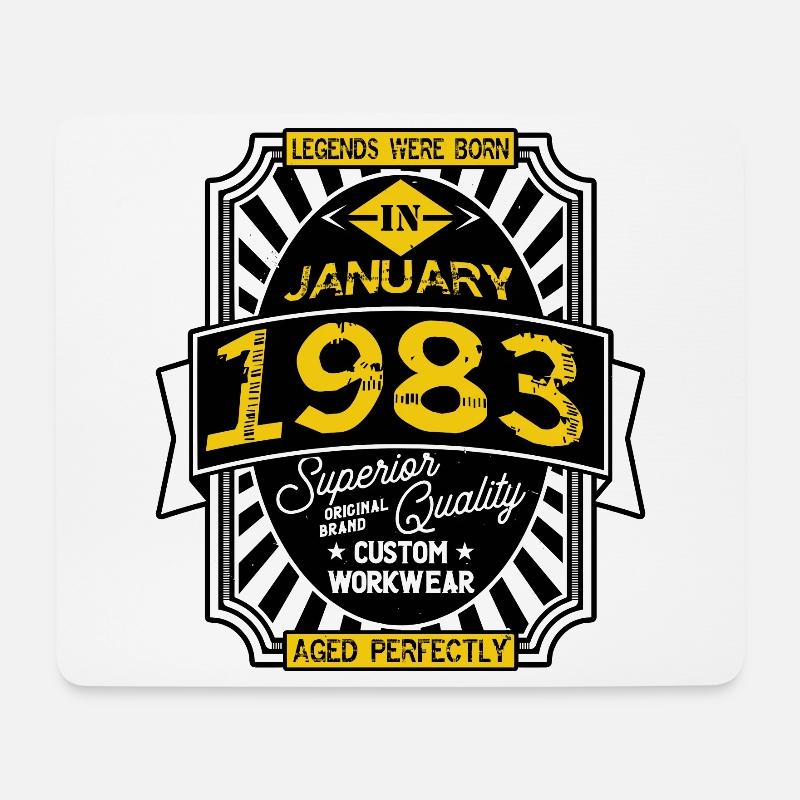 1983 JANUARY - Mouse Pad (horizontal) - white