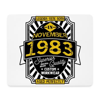 1983 NOVEMBER - Tapis de souris (format paysage) - blanc - Devant