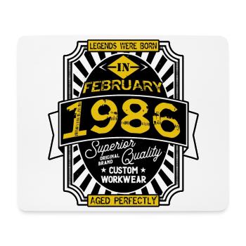 1986 FEBRUARY - Tapis de souris (format paysage) - blanc - Devant