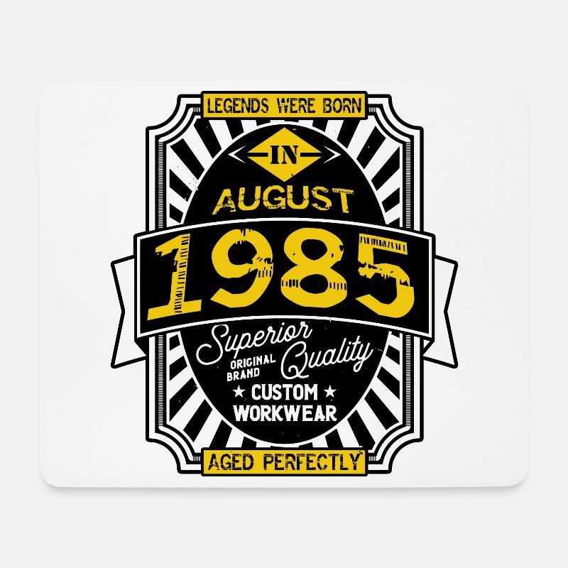 AUGUST 1985 - Mousepad (Querformat) - Weiß